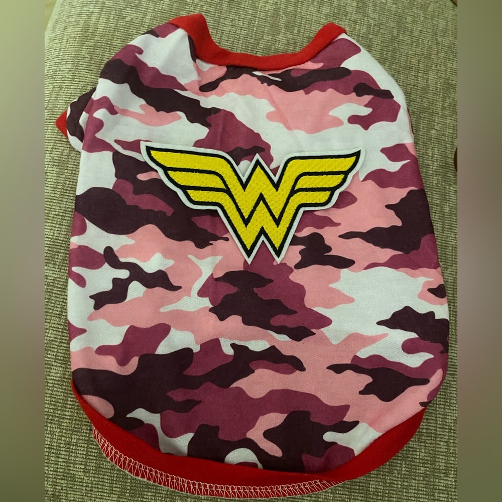 Wonder Woman pink camo camouflage army warrior tshirt dc super hero top costume